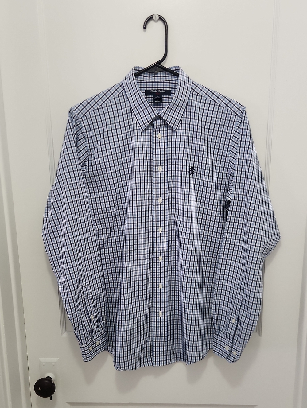 Boys Brooks Brothers 100% Cotton Non-Iron Button Up Dress Shirt Size XL